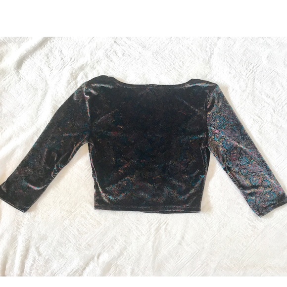 Urban outfitters house brand Ecote velvet crop top - Picture 3 of 5